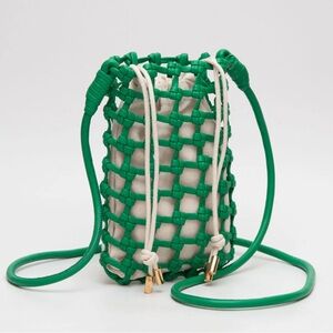 Crochet Crossbody Woven Green Bag